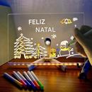 🎁Quadro de Mensagens Criativo de Acrílico com LED Regravável 🎨 (o kit vem com 7 canetas) (Somente HOJE!)🔥
